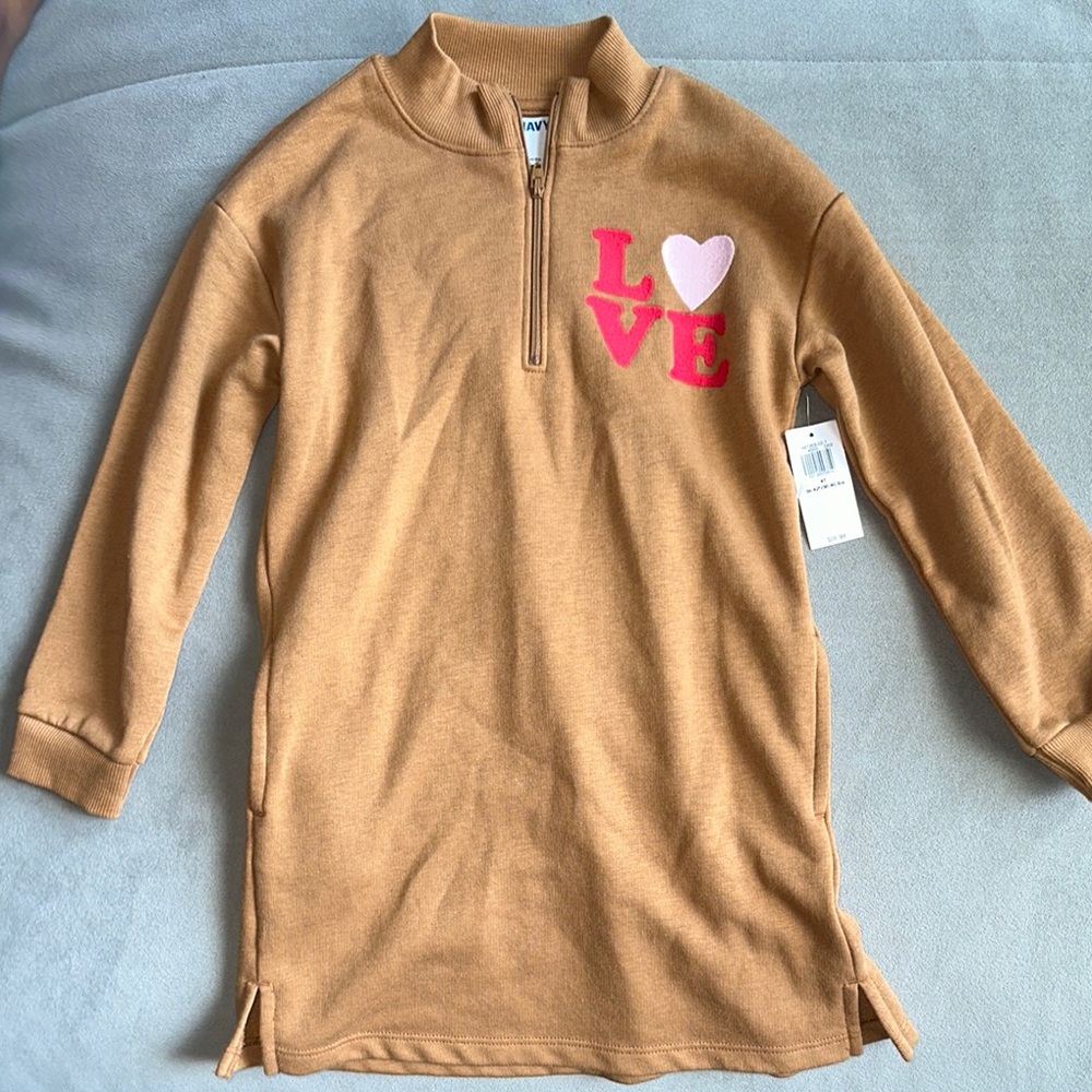 Old Navy Tan Quarter-Zip Sweatshirt